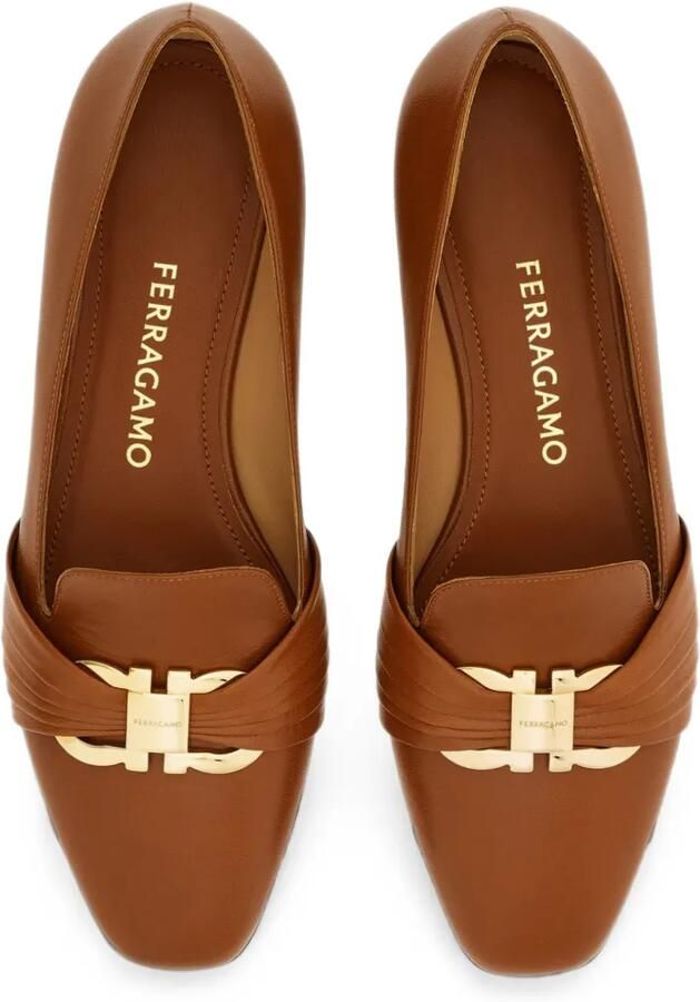 Ferragamo Gancini Ornament loafers Bruin - Foto 2