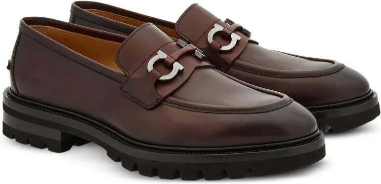 Ferragamo Gancini-ornament loafers Bruin - Foto 5