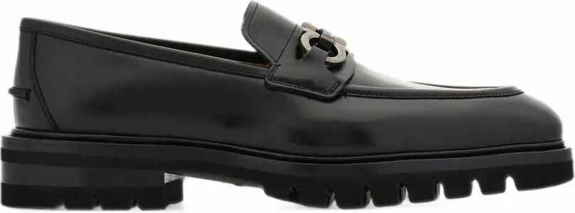 Ferragamo Gancini-ornament loafers Zwart