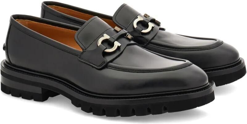 Ferragamo Gancini-ornament loafers Zwart - Foto 5