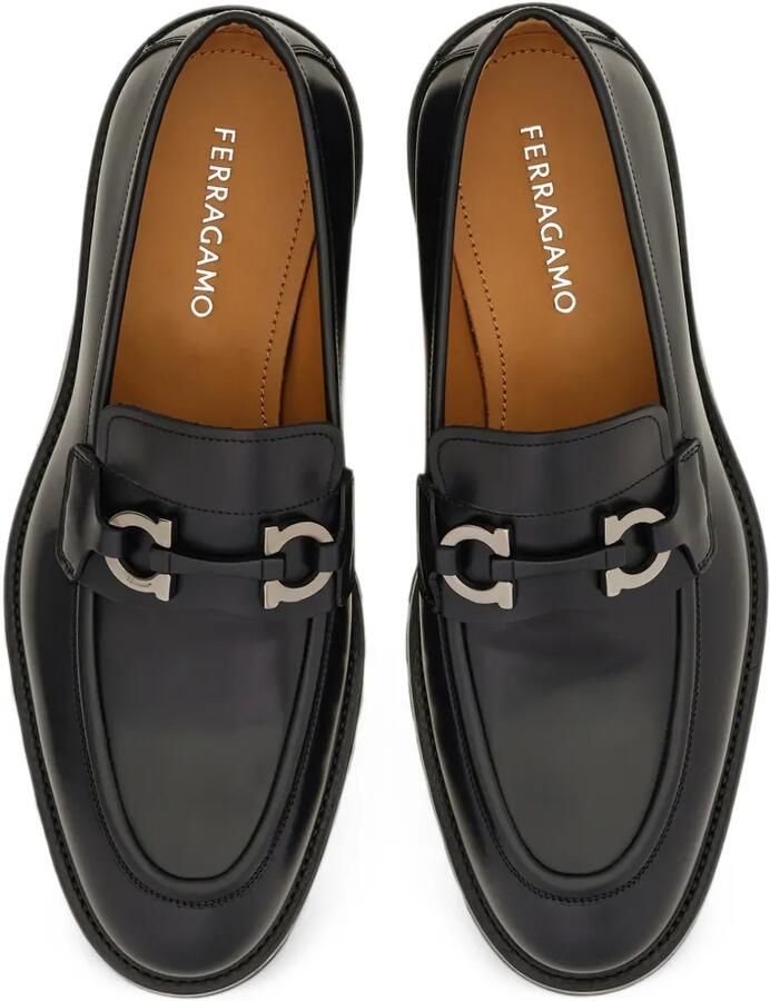 Ferragamo Gancini-ornament loafers Zwart - Foto 4
