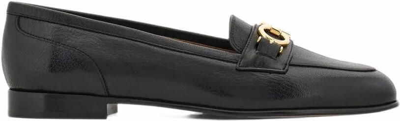 Ferragamo Gancini ornament moccasins Zwart