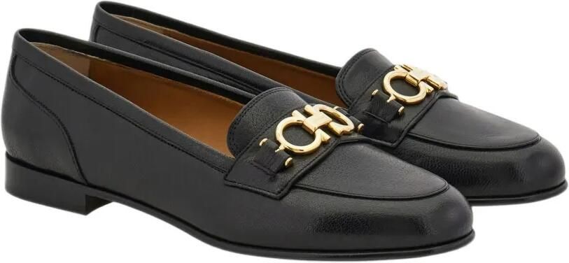 Ferragamo Gancini ornament moccasins Zwart - Foto 4
