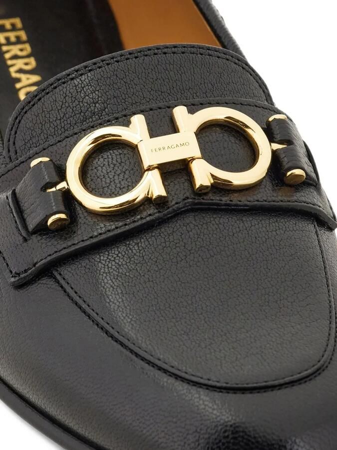 Ferragamo Gancini ornament moccasins Zwart - Foto 2