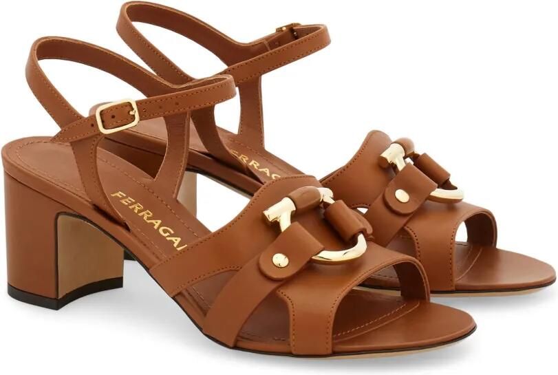 Ferragamo Gancini Ornament sandalen Bruin - Foto 3