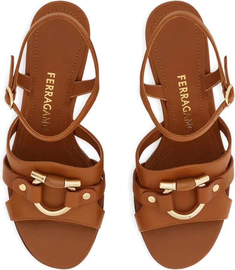 Ferragamo Gancini Ornament sandalen Bruin - Foto 2
