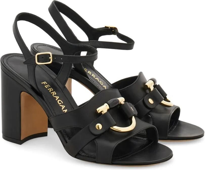Ferragamo Gancini Ornament sandalen Zwart - Foto 3