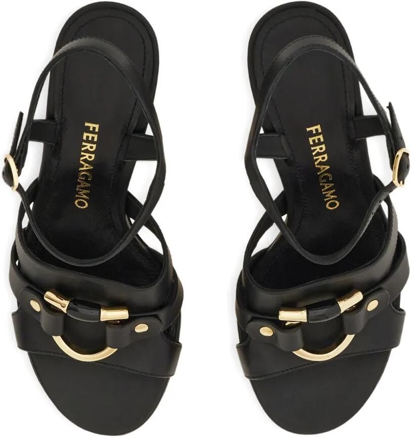 Ferragamo Gancini Ornament sandalen Zwart - Foto 2