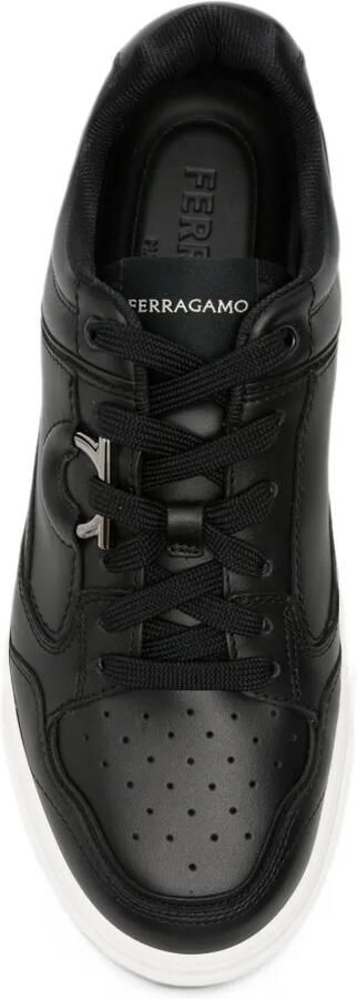 Ferragamo Gancini leren sneakers Zwart