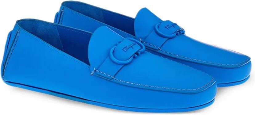 Ferragamo Loafers met Gancini-plakkaat Blauw