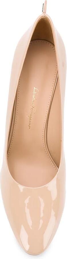 Ferragamo Gancini pumps met puntige neus Beige - Foto 4