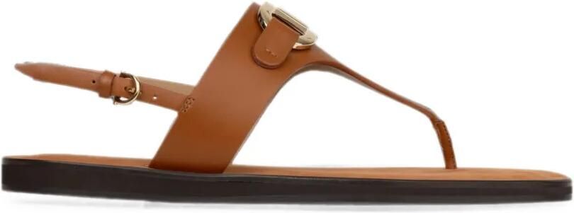 Ferragamo Gancini sandalen met gesp Bruin