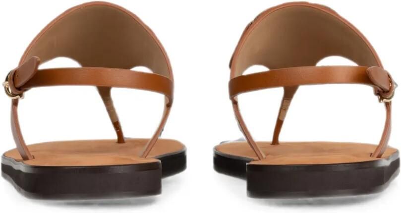 Ferragamo Gancini sandalen met gesp Bruin - Foto 4