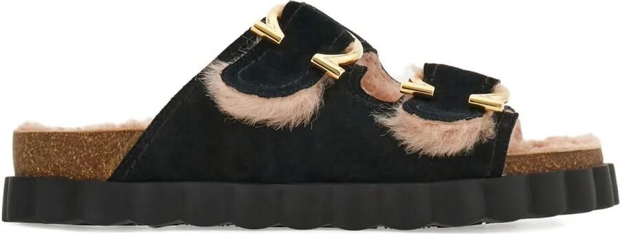 Ferragamo Gancini sandalen met gesp Zwart