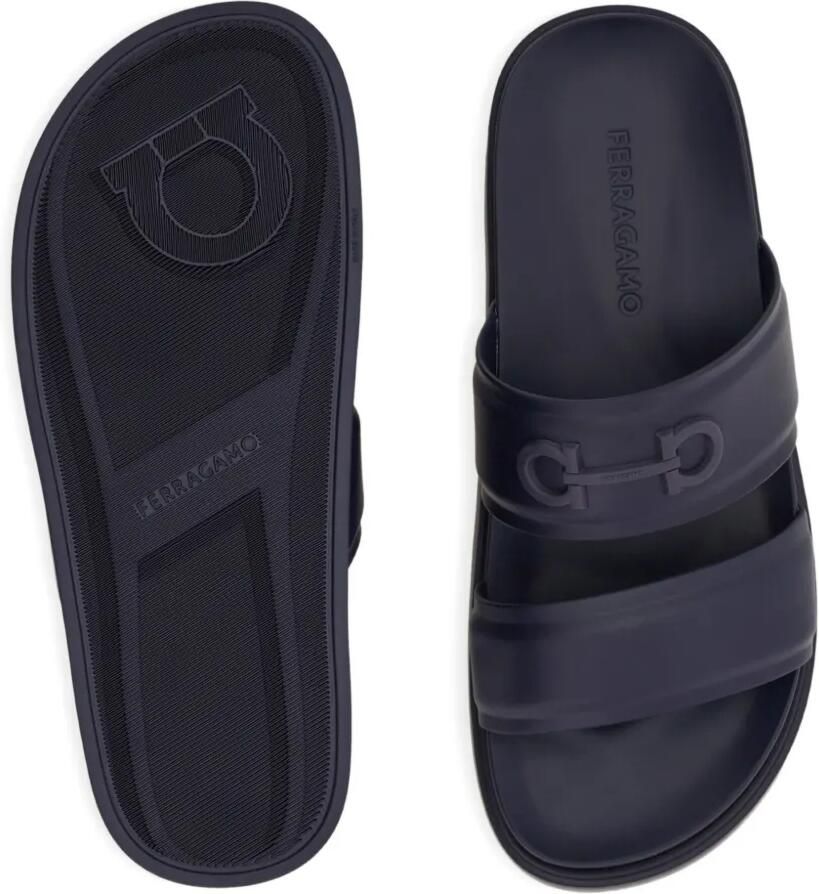 Ferragamo Gancini slippers Blauw - Foto 2