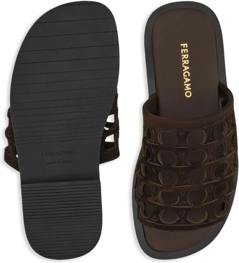 Ferragamo Gancini slippers Bruin - Foto 2