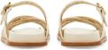 Ferragamo Gancini slippers met gesp en gekruiste bandjes Beige - Beige