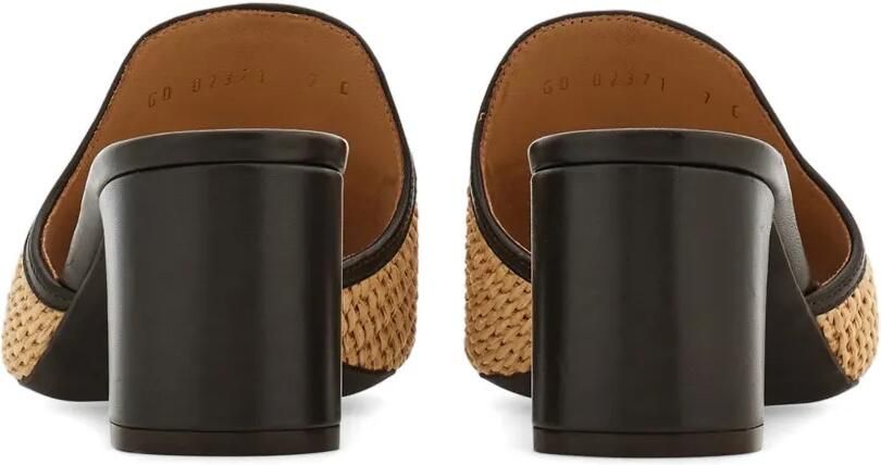 Ferragamo Gancini slippers met hak Bruin - Foto 3