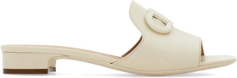 Ferragamo Gancini slippers Wit