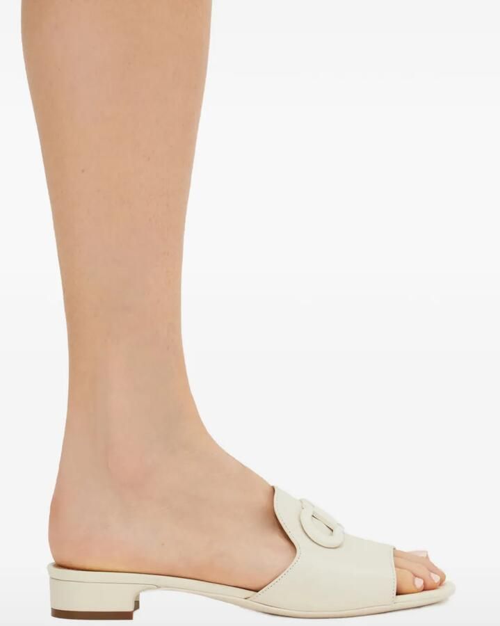 Ferragamo Gancini slippers Wit - Foto 3
