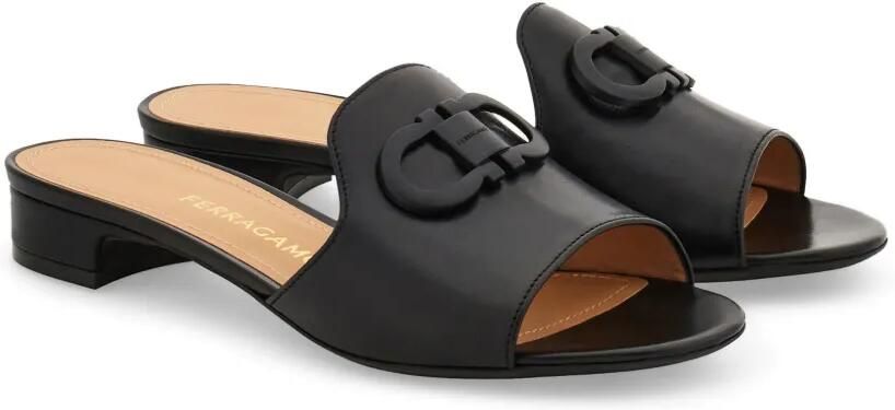 Ferragamo Gancini slippers Zwart - Foto 3