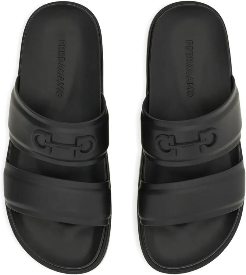 Ferragamo Gancini slippers Zwart - Foto 3