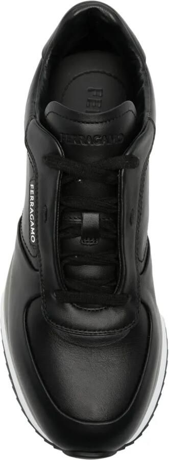 Ferragamo Gancini sneakers met logo-plakkaat Zwart - Foto 4
