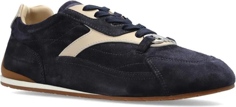 Ferragamo Gancini sneakers met suède vlak Blauw - Foto 3