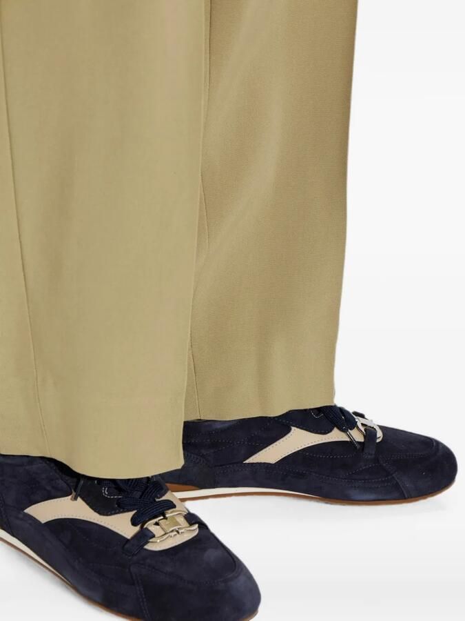 Ferragamo Gancini sneakers met suède vlak Blauw - Foto 2