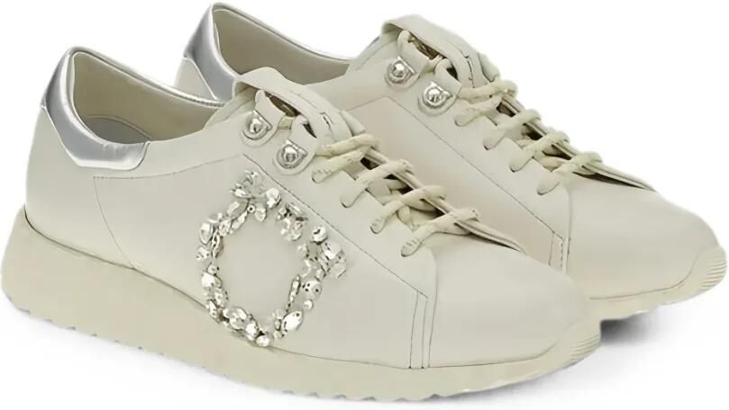 Ferragamo Gancini sneakers verfraaid met kristallen Beige - Foto 2