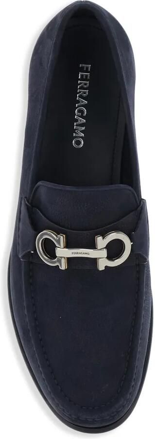 Ferragamo Gancini suède loafers Blauw - Foto 4