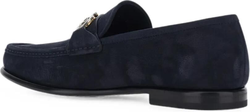 Ferragamo Gancini suède loafers Blauw - Foto 3