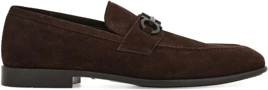 Ferragamo Gancini suède loafers Bruin