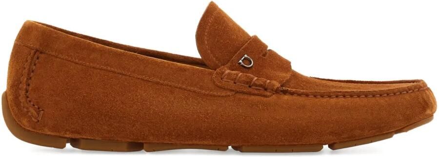 Ferragamo Gancini suède loafers Bruin