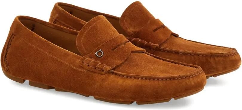 Ferragamo Gancini suède loafers Bruin - Foto 5