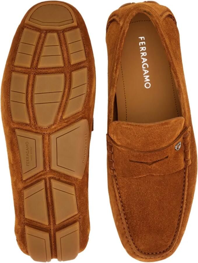 Ferragamo Gancini suède loafers Bruin - Foto 3