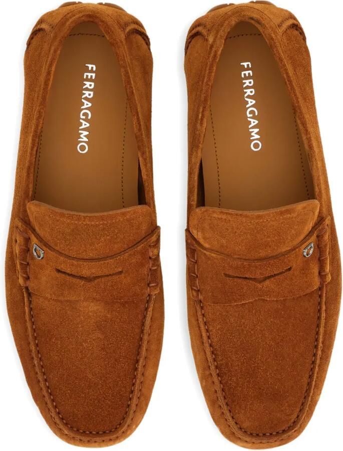 Ferragamo Gancini suède loafers Bruin - Foto 2