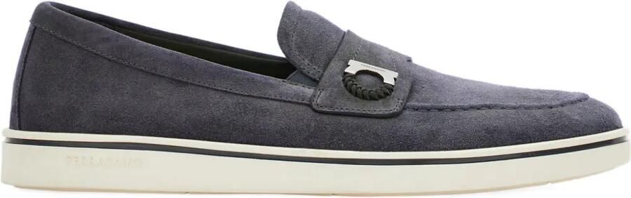Ferragamo Gancini suède loafers Grijs