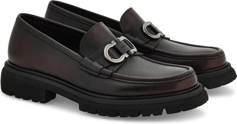 Ferragamo Gancini verfraaide loafers Bruin - Foto 5