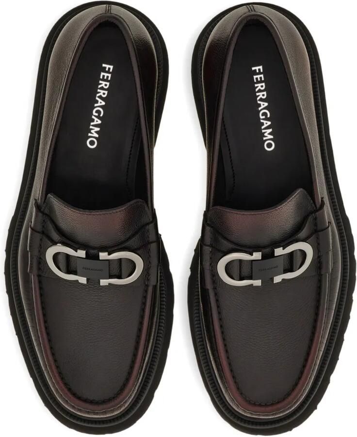 Ferragamo Gancini verfraaide loafers Bruin - Foto 2