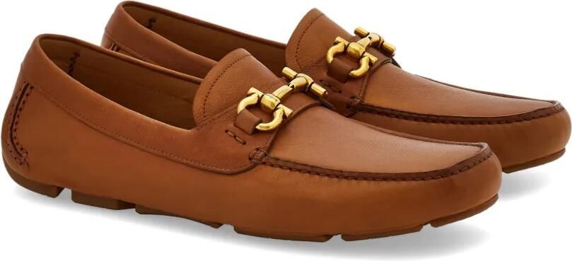 Ferragamo Gancini verfraaide loafers Bruin - Foto 4