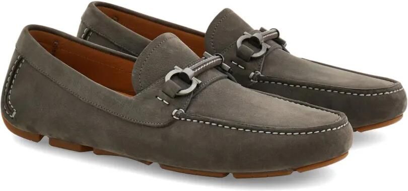 Ferragamo Gancini verfraaide loafers Grijs - Foto 5