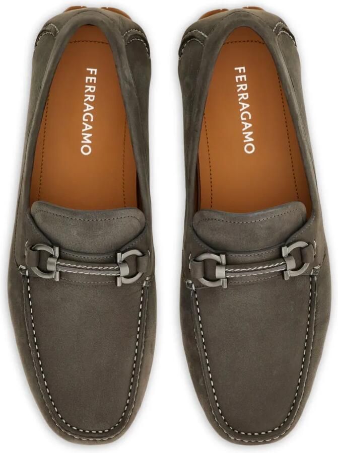 Ferragamo Gancini verfraaide loafers Grijs - Foto 3
