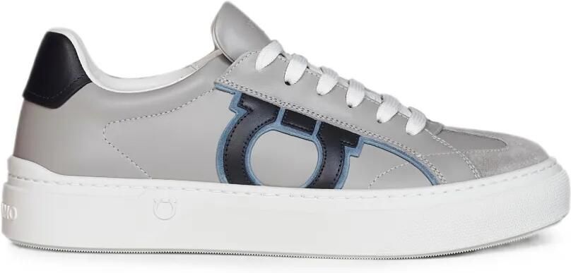 Ferragamo Gancio leren sneakers Grijs