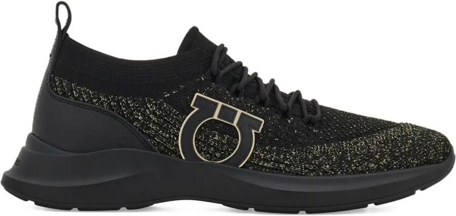 Ferragamo Gebreide sneakers met Gancini-detail Zwart