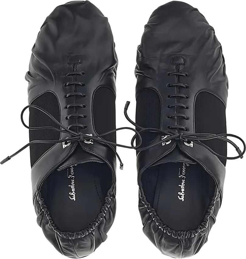 Ferragamo Gesmockte derby veterschoenen Zwart - Foto 3