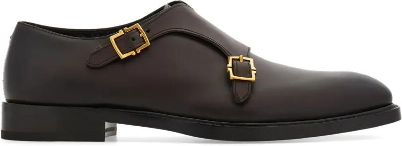 Ferragamo Gespschoenen met dubbele bandjes Bruin