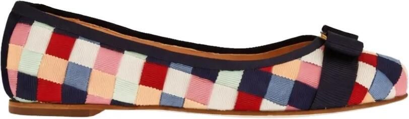 Ferragamo Geweven ballerina's met strik Blauw