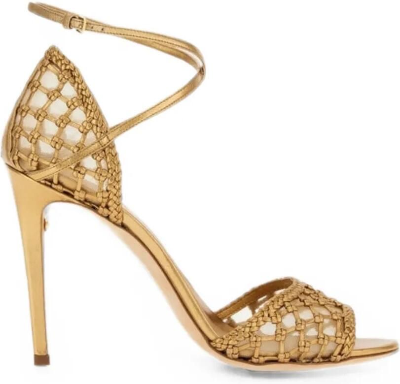 Ferragamo Geweven sandalen Goud