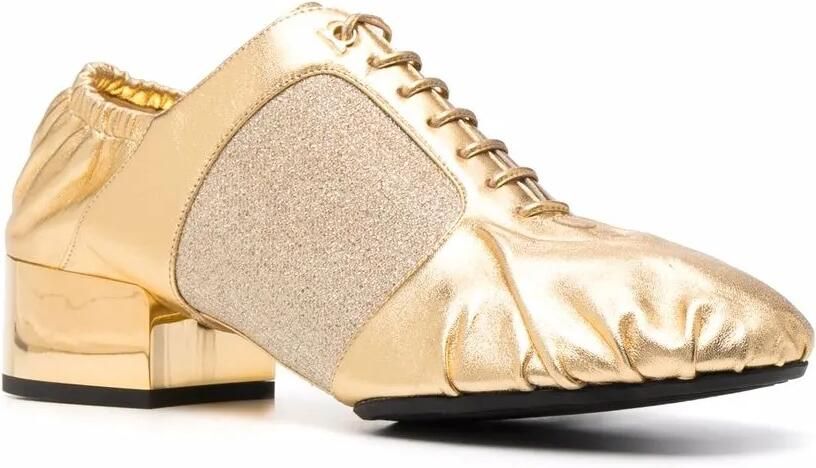 Ferragamo Glanzende ballerina's Goud